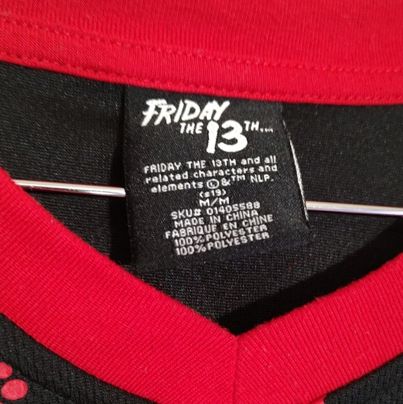 Friday The 13th Jason Voorhees Hockey Mask Graphic Long Sleeve Jersey - Picture 4 of 9